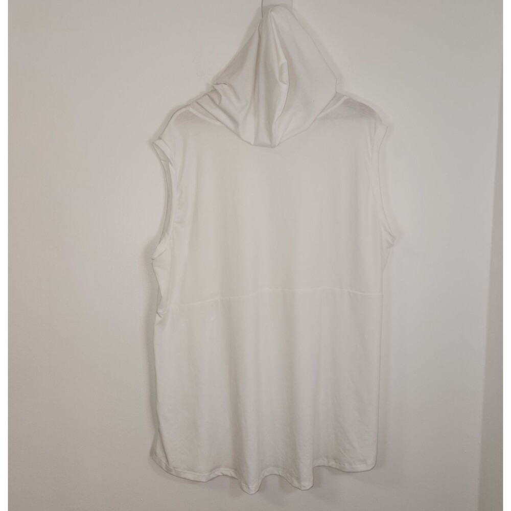 Lularoe Brittany Hooded Sleeveless White Tank 3XL Retails $36 - Picture 2 of 7